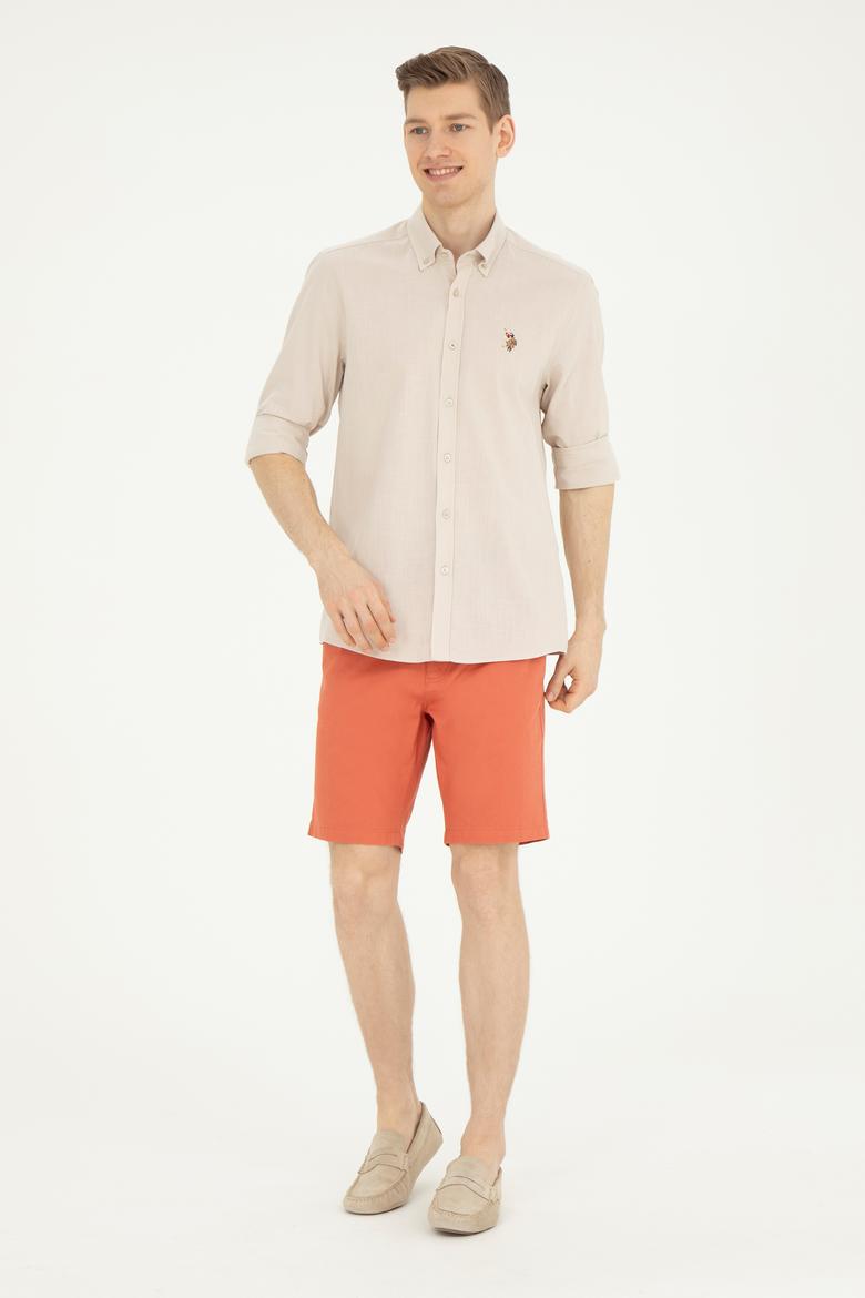 Erkek Taş Uzun Kollu Basic Gömlek - 50282588069