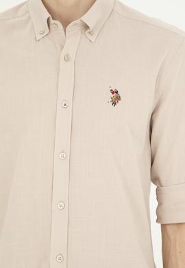 Erkek Taş Uzun Kollu Basic Gömlek - 50282588069