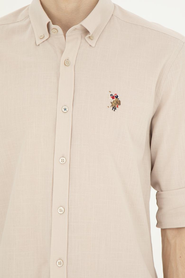 Erkek Taş Uzun Kollu Basic Gömlek - 50282588069