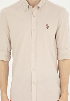 Erkek Taş Uzun Kollu Basic Gömlek - 50282588069