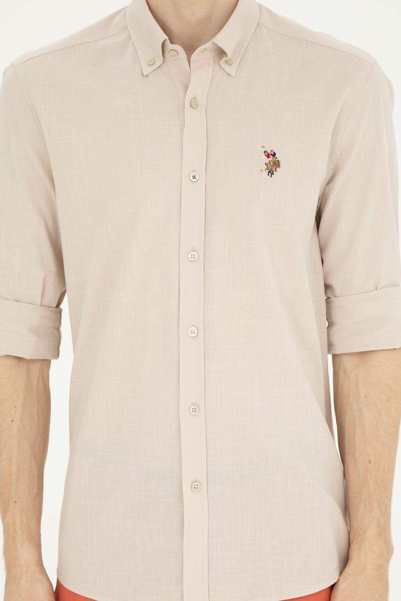 Erkek Taş Uzun Kollu Basic Gömlek - 50282588069