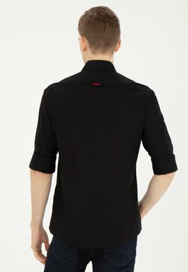 Erkek Siyah Uzun Kollu Basic Gömlek - 50282614096