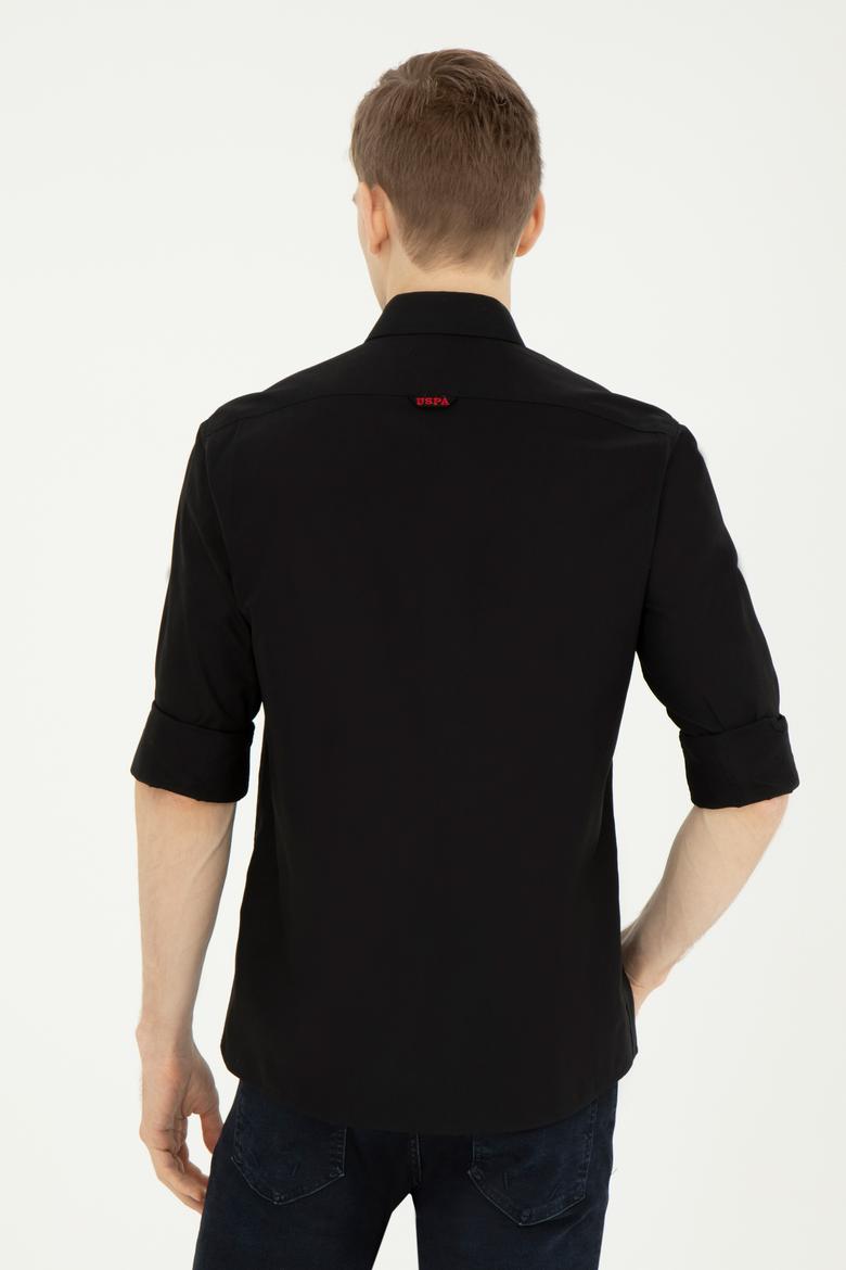 Erkek Siyah Uzun Kollu Basic Gömlek - 50282614096