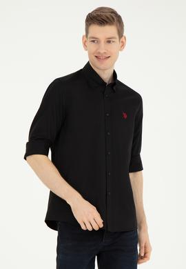 Erkek Siyah Uzun Kollu Basic Gömlek - 50282614096