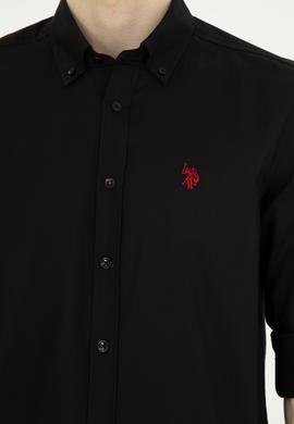 Erkek Siyah Uzun Kollu Basic Gömlek - 50282614096