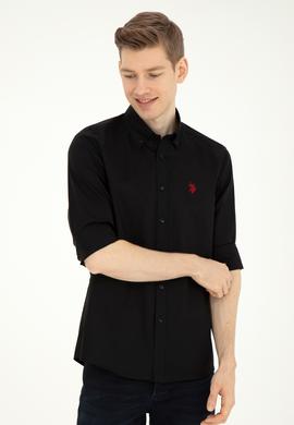 Erkek Siyah Uzun Kollu Basic Gömlek - 50282614096