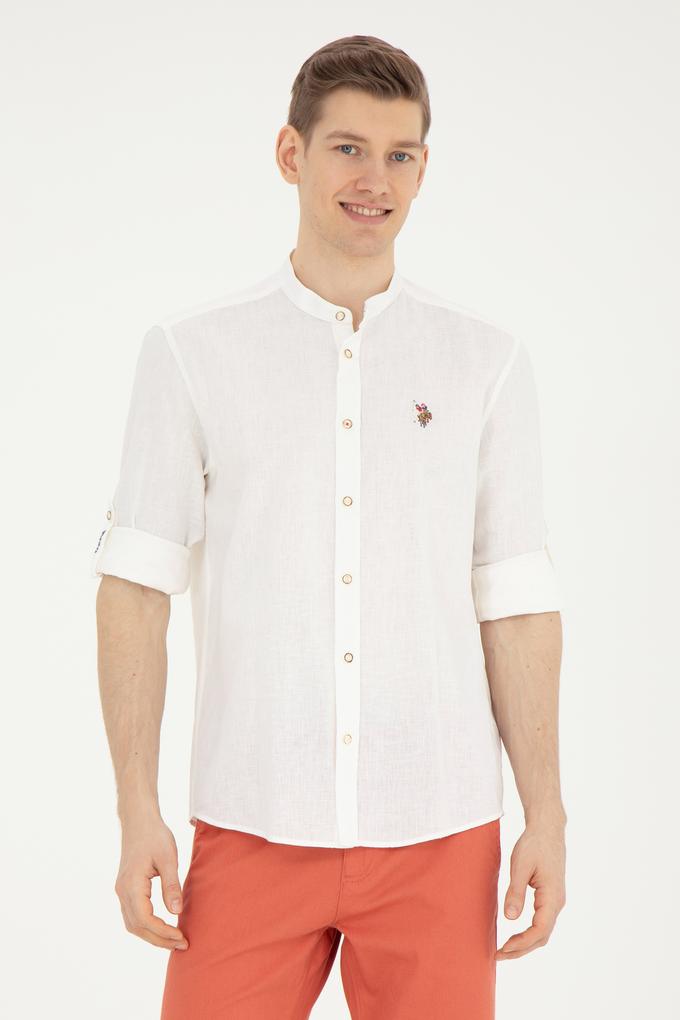 Erkek Ekru Uzun Kollu Gömlek