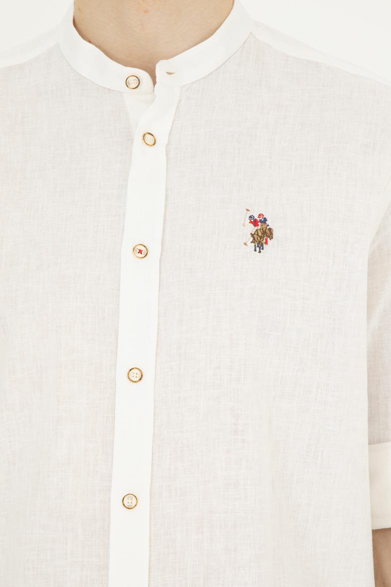 Erkek Ekru Uzun Kollu Gömlek - 50288313014