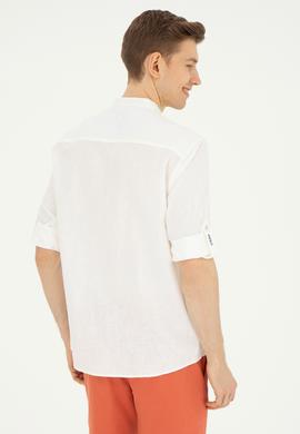 Erkek Ekru Uzun Kollu Gömlek - 50288313014