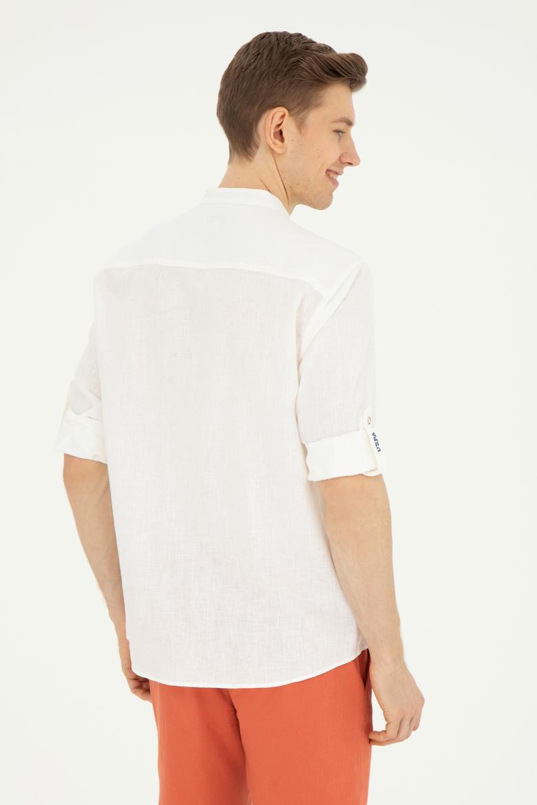 Erkek Ekru Uzun Kollu Gömlek - 50288313014