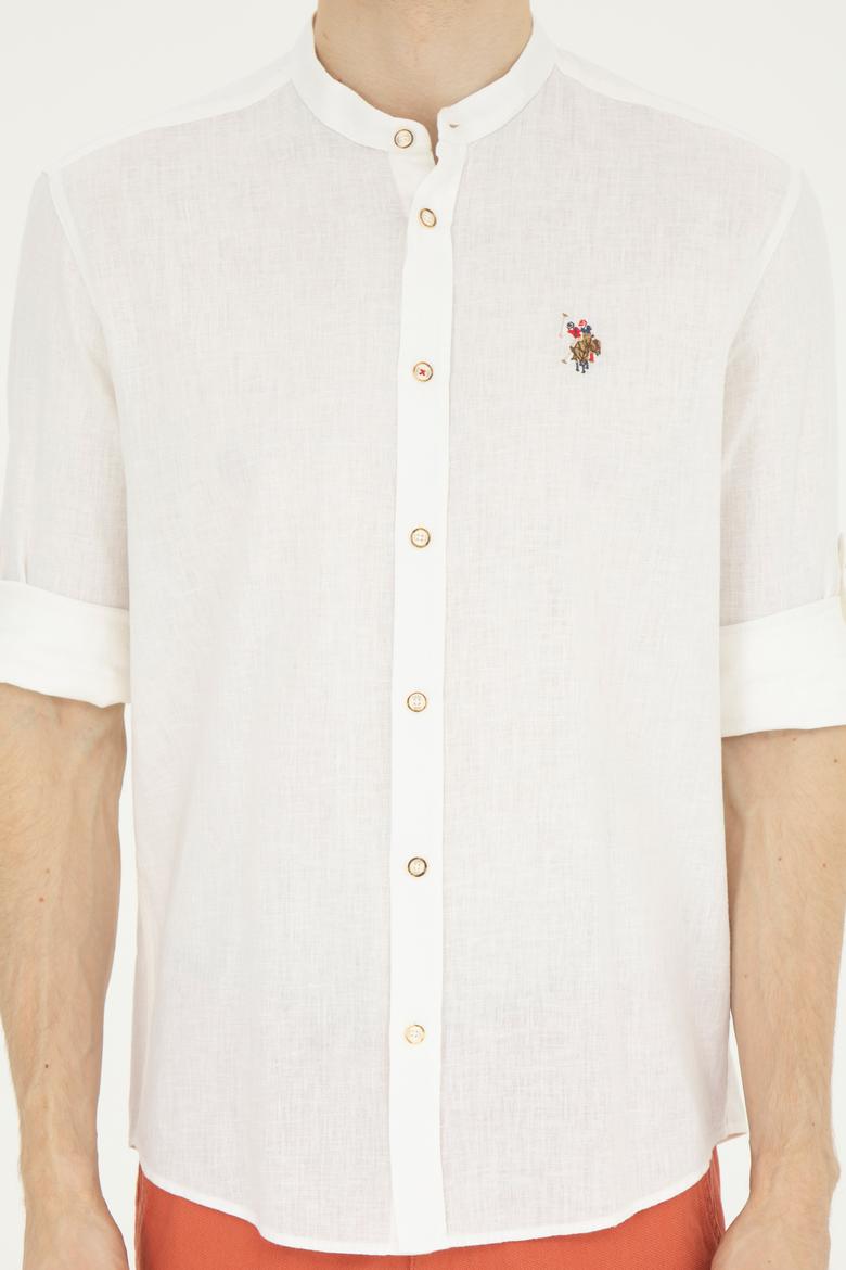 Erkek Ekru Uzun Kollu Gömlek - 50288313014