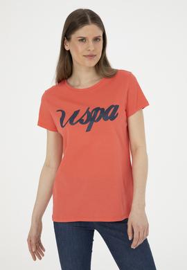 Kadın Nar Çiçeği Bisiklet Yaka Tişört - 50288687044