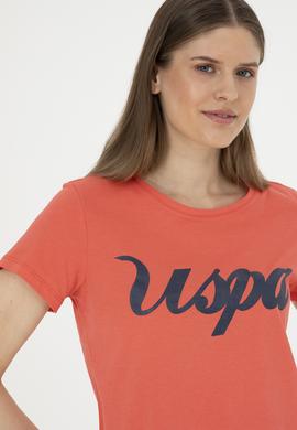 Kadın Nar Çiçeği Bisiklet Yaka Tişört - 50288687044