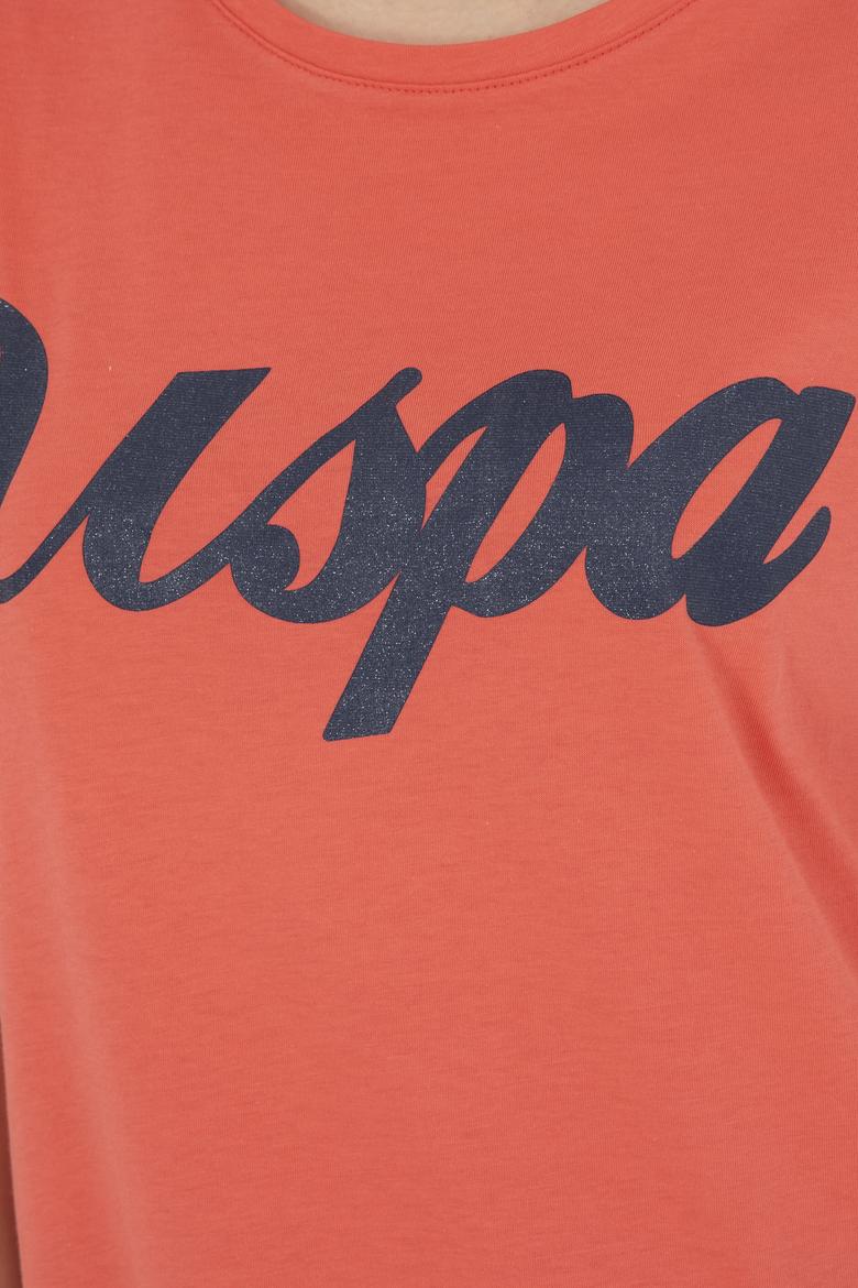 Kadın Nar Çiçeği Bisiklet Yaka Tişört - 50288687044