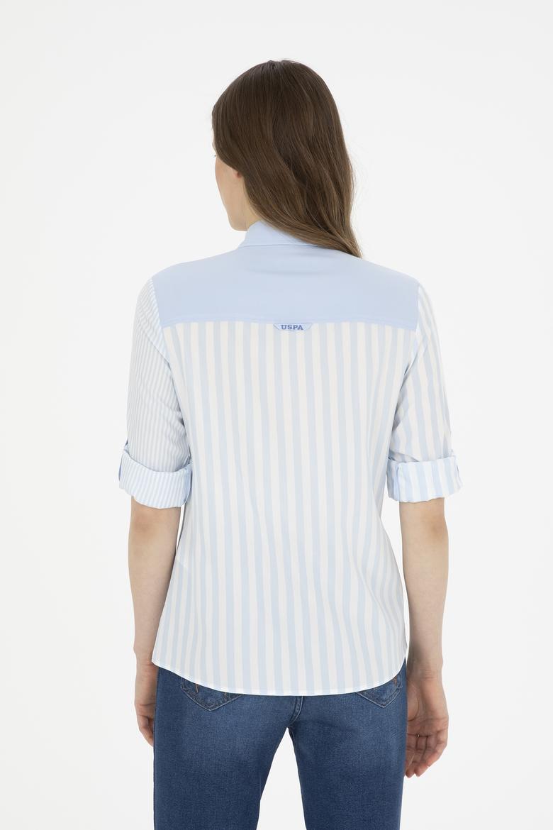 Kadın Açık Mavi Uzun Kollu Gömlek - 50283420005