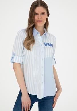 Kadın Açık Mavi Uzun Kollu Gömlek - 50283420005