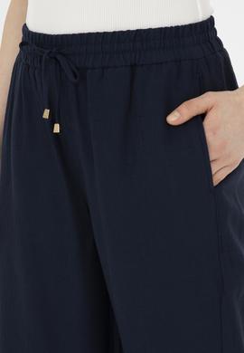 Kadın Lacivert Kanvas Pantolon - 50281147003