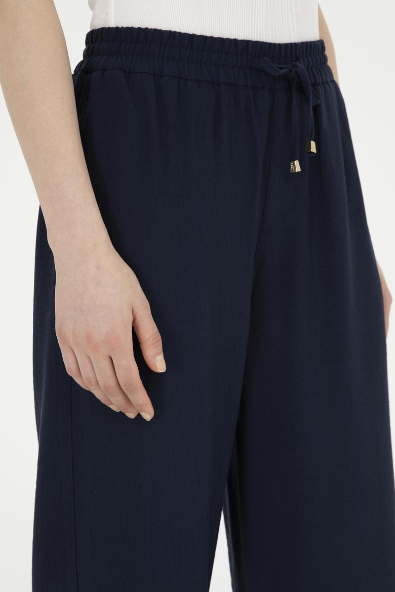 Kadın Lacivert Kanvas Pantolon - 50281147003