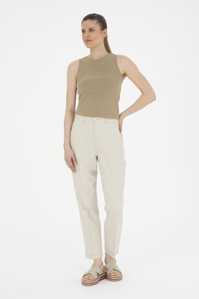 Kadın Açık Haki Kanvas Pantolon - 50288858008