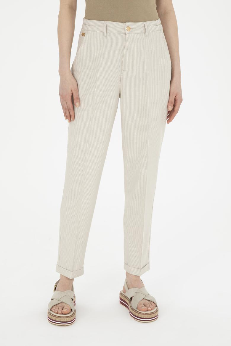 Kadın Açık Haki Kanvas Pantolon - 50288858008