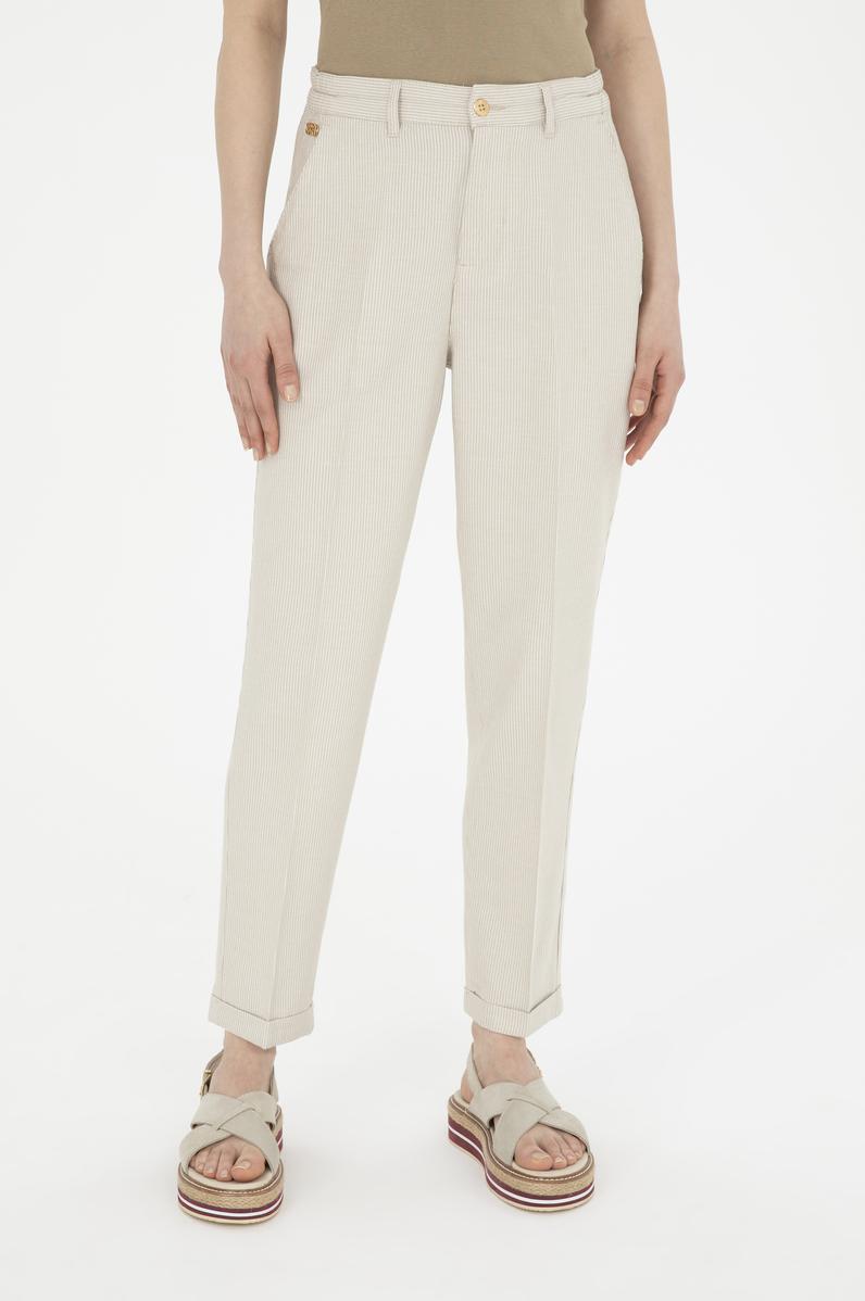 Kadın Açık Haki Kanvas Pantolon