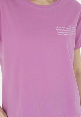 Kadın Menekşe Bisiklet Yaka Tişört - 50282900012