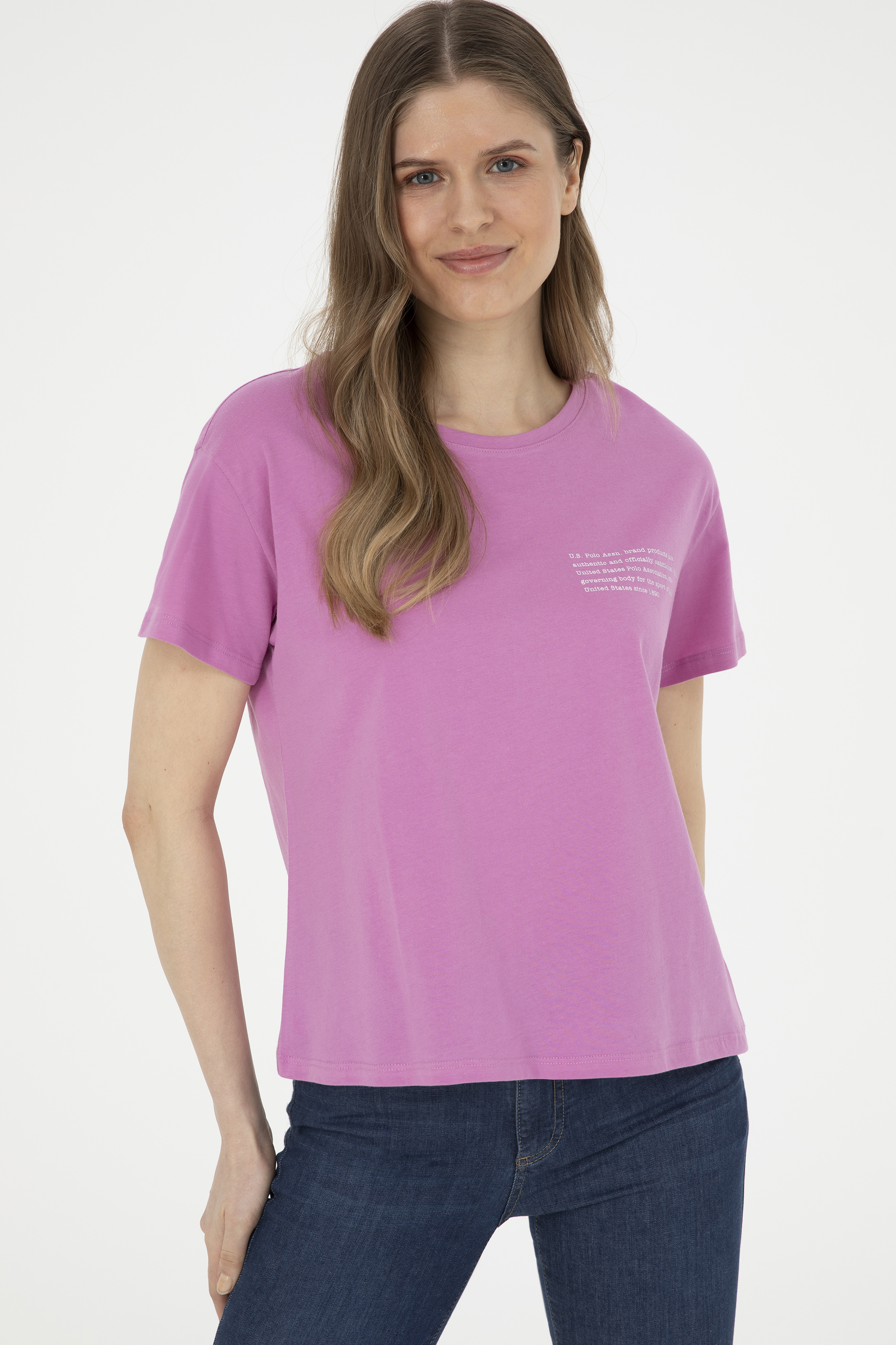 تی شرت ریلکس یقه گرد زنانه یو اس پولو | U.S. Polo Assn. - تصویر 3