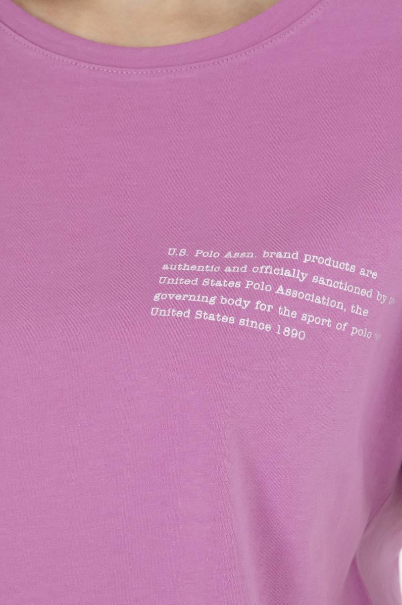 Kadın Menekşe Bisiklet Yaka Tişört