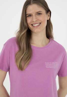 Kadın Menekşe Bisiklet Yaka Tişört - 50282900012