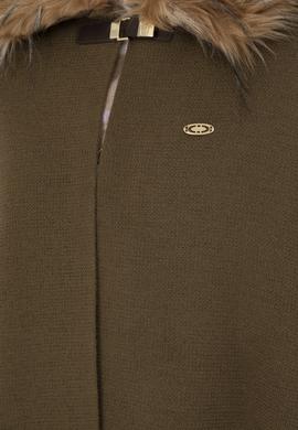 Kadın Haki Triko Panço - 50270464002