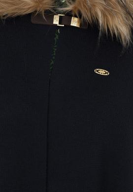 Kadın Lacivert Triko Panço - 50270464005