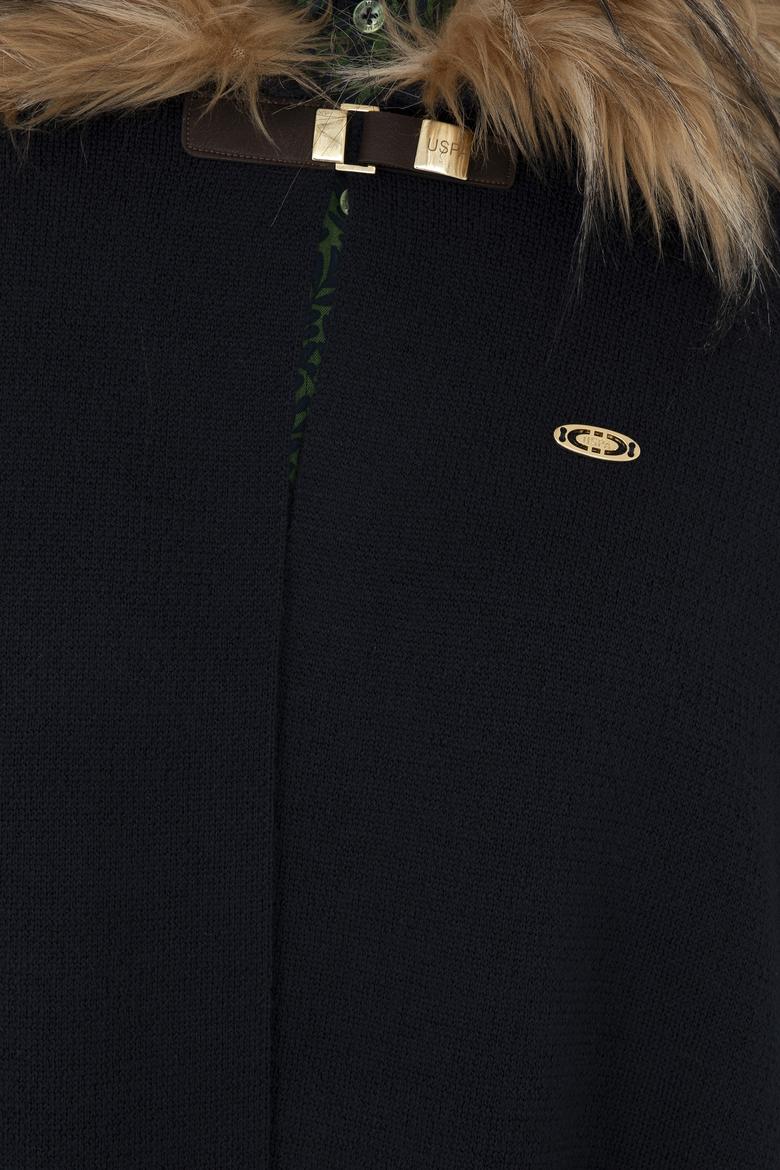 Kadın Lacivert Triko Panço - 50270464005