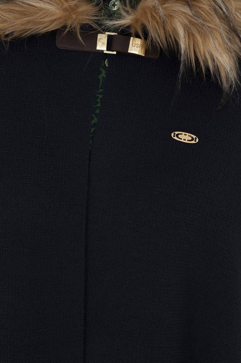 Kadın Lacivert Triko Panço