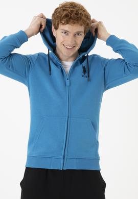 Erkek Kobalt Mavi Örme Hırka - 50253132061