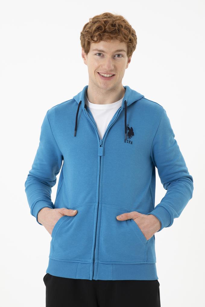 Erkek Kobalt Mavi Örme Hırka