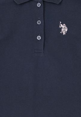 Kız Çocuk Lacivert Polo Yaka Basic Sweatshirt - 50256174035