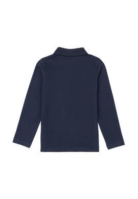 Kız Çocuk Lacivert Polo Yaka Basic Sweatshirt - 50256174035