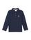 Kız Çocuk Lacivert Polo Yaka Basic Sweatshirt