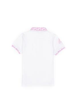 Kız Çocuk Beyaz Polo Yaka Basic Tişört - 50283284006