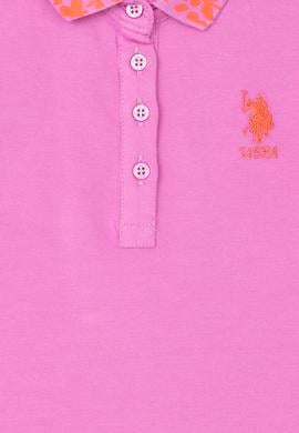 Kız Çocuk Menekşe Polo Yaka Basic Tişört - 50283284072