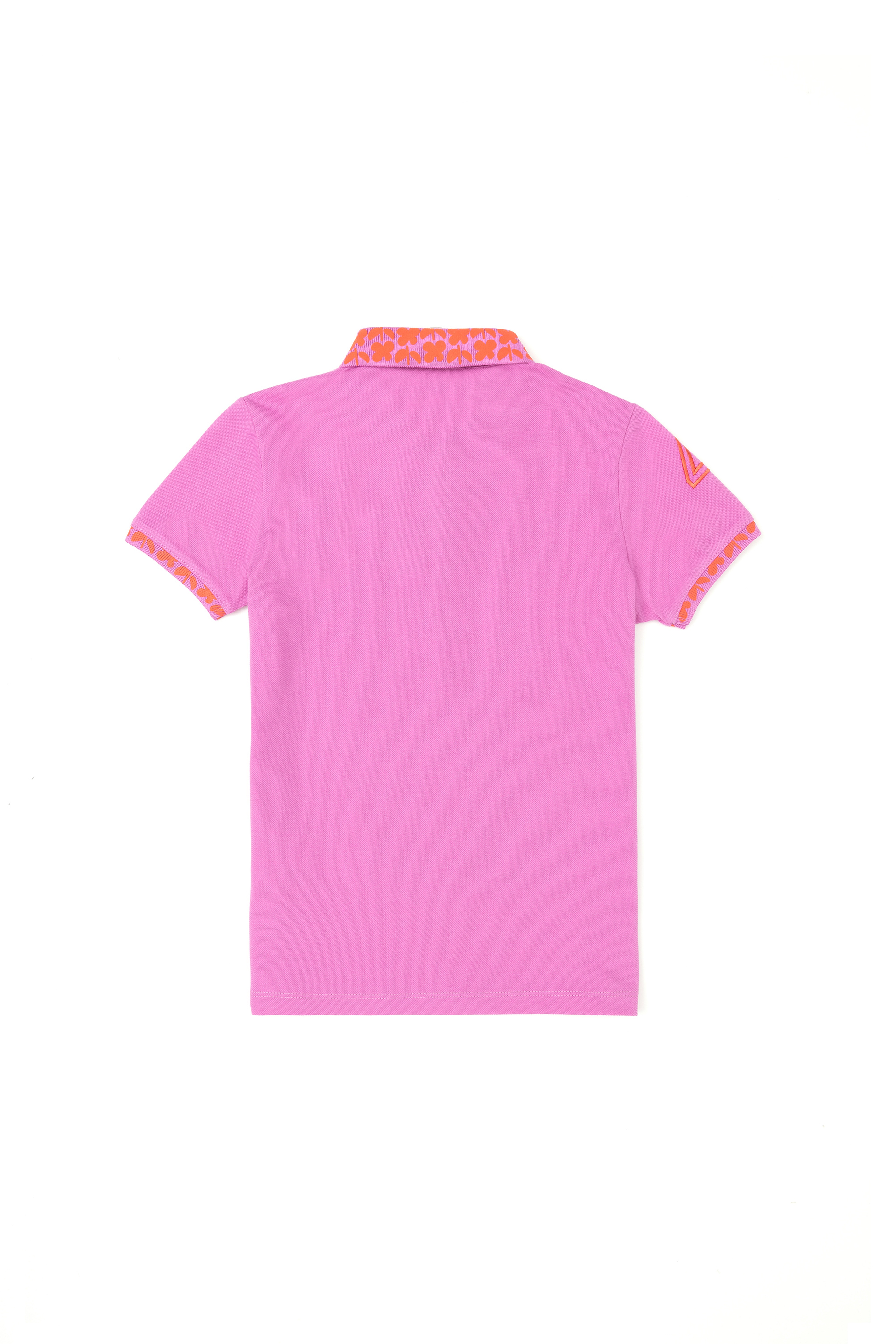 Kız Çocuk Menekşe Polo Yaka Basic Tişört