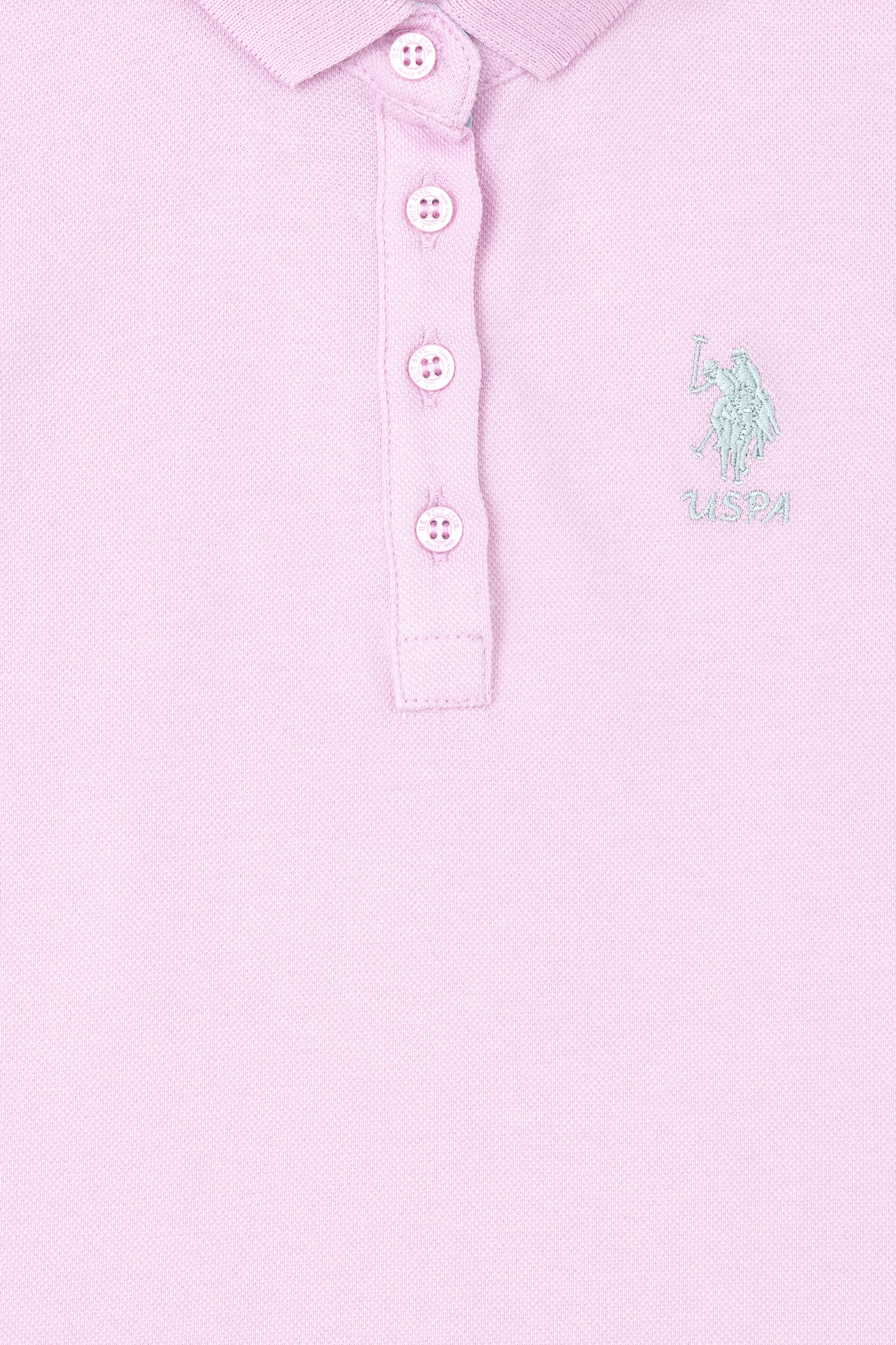 Kız Çocuk Pembe Polo Yaka Basic Tişört