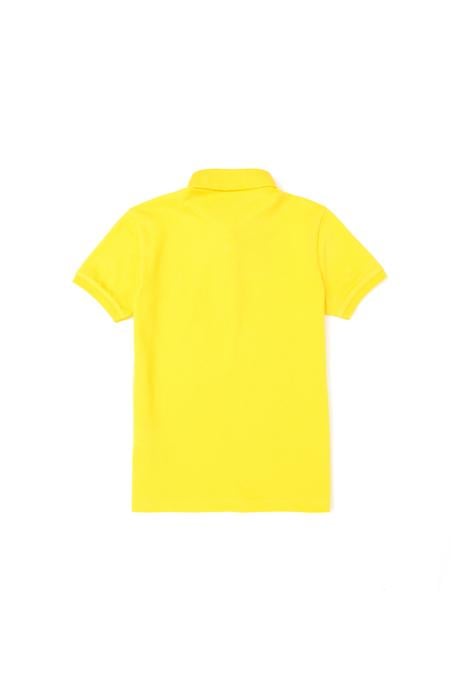 Kız Çocuk Sarı Polo Yaka Basic Tişört