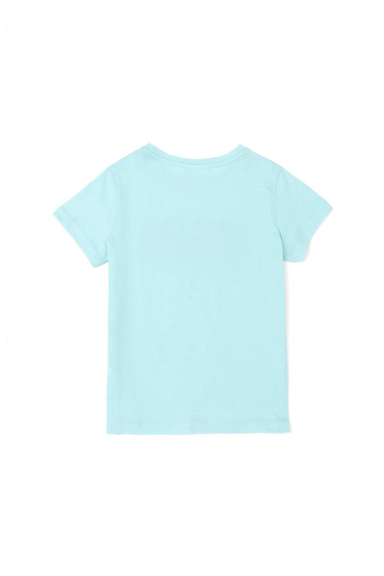 Kız Çocuk Su Yeşili Basic Tişört - 50283360037