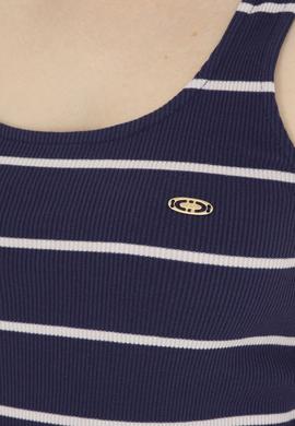 Kadın Lacivert Bisiklet Yaka Tişört - 50262558003