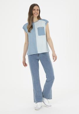 Kadın Mavi Jean Gömlek - 50263030005