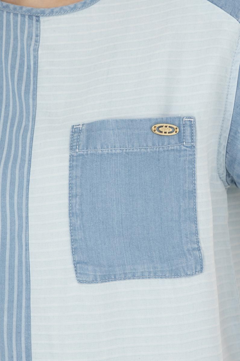 Kadın Mavi Jean Gömlek