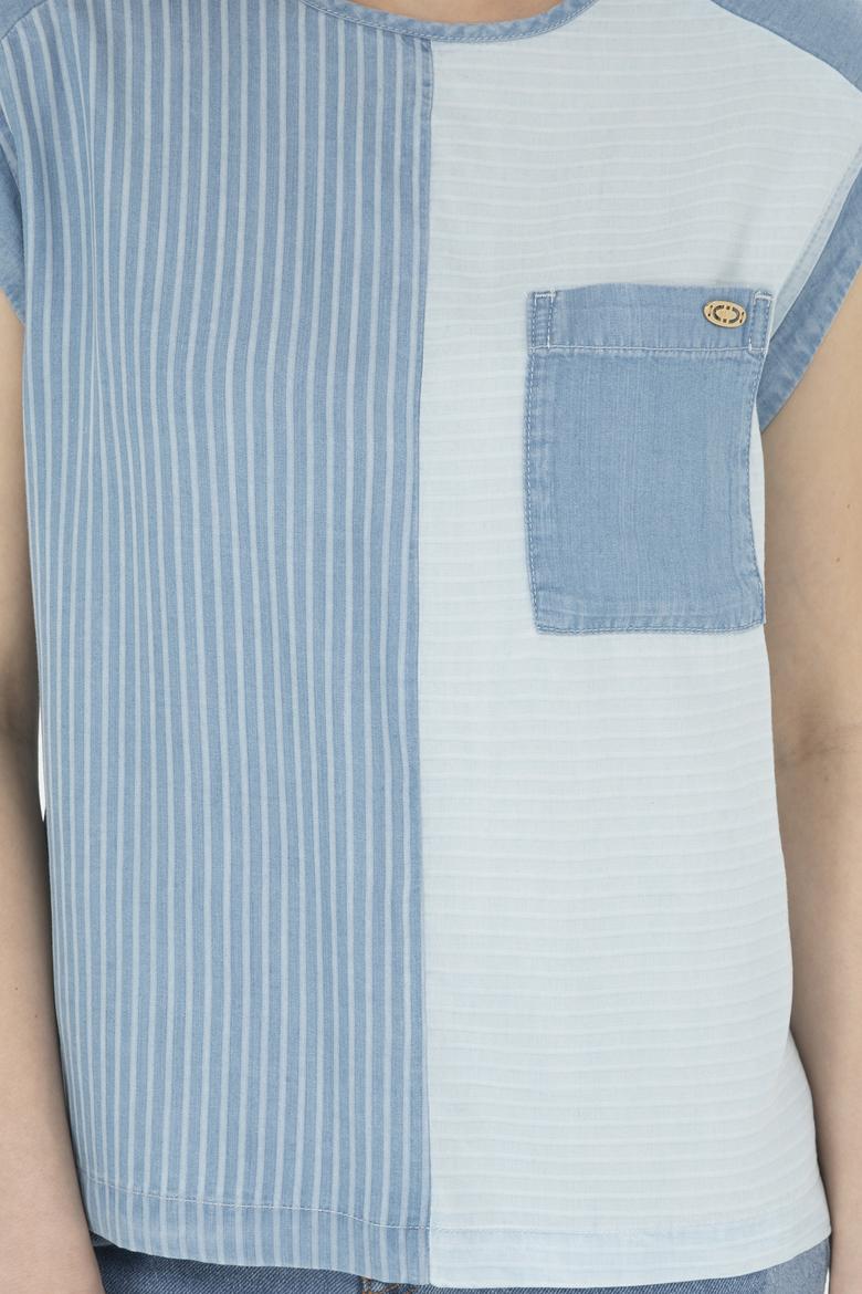 Kadın Mavi Jean Gömlek - 50263030005