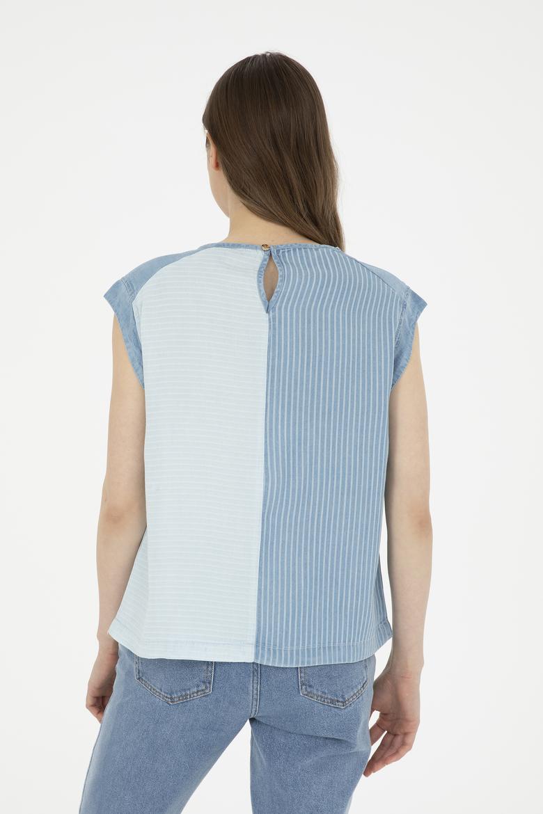 Kadın Mavi Jean Gömlek - 50263030005