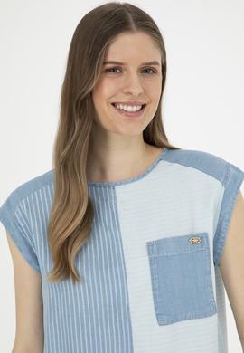 Kadın Mavi Jean Gömlek - 50263030005